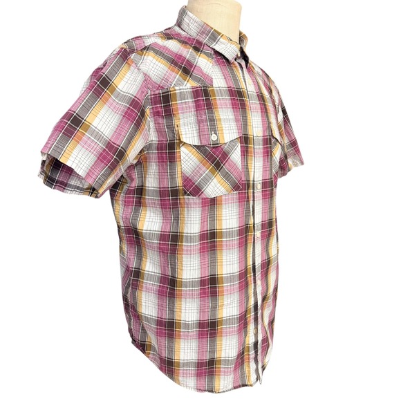 Patagonia Organic Cotton Plaid Short Sleeve Western‎ Cowboy Boho Shirt Mens XL - Picture 2 of 8